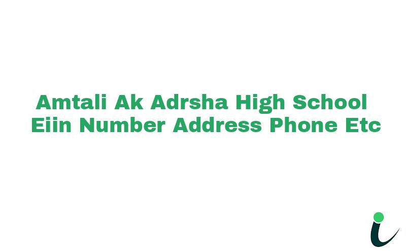 Amtali A.K. Adrsha High School EIIN Number Phone Address etc