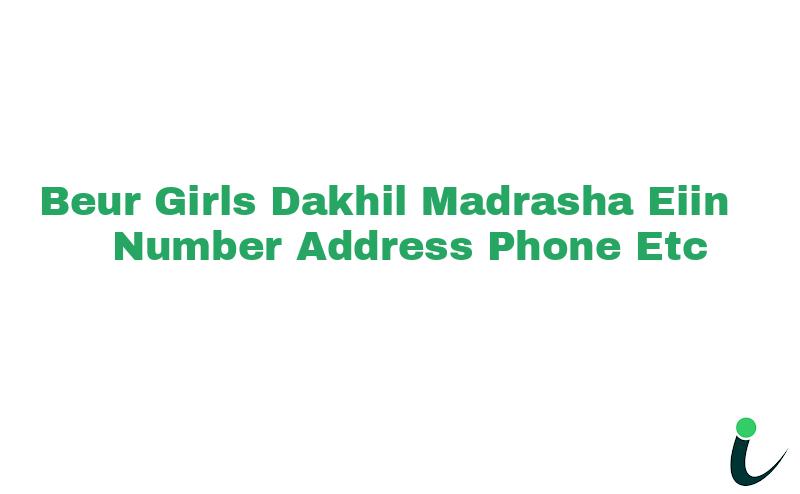 Beur Girls Dakhil Madrasha EIIN Number Phone Address etc