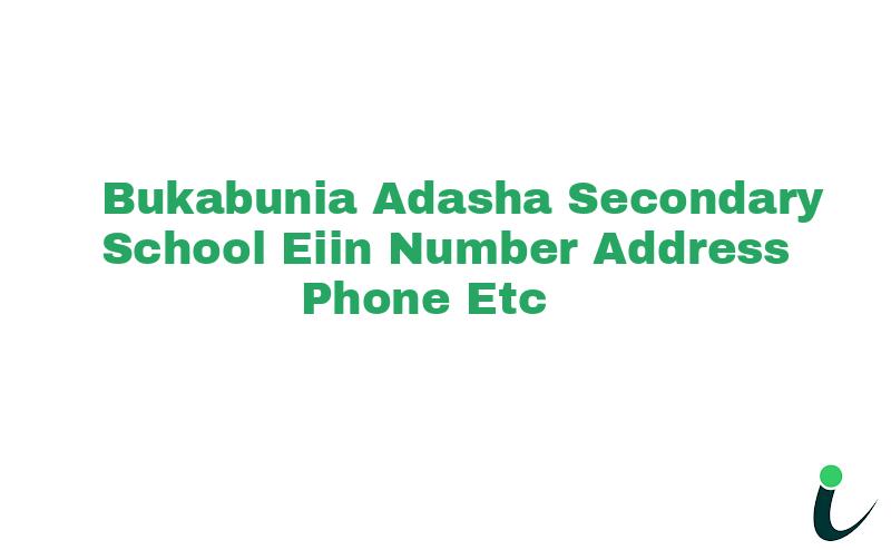 Bukabunia Adasha Secondary School EIIN Number Phone Address etc