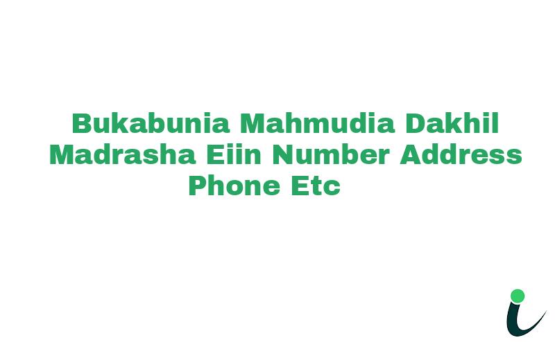 Bukabunia Mahmudia Dakhil Madrasha EIIN Number Phone Address etc