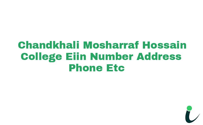 Chandkhali Mosharraf Hossain College EIIN Number Phone Address etc