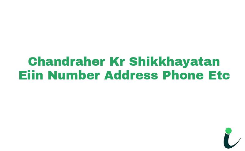 Chandraher K.R. Shikkhayatan EIIN Number Phone Address etc