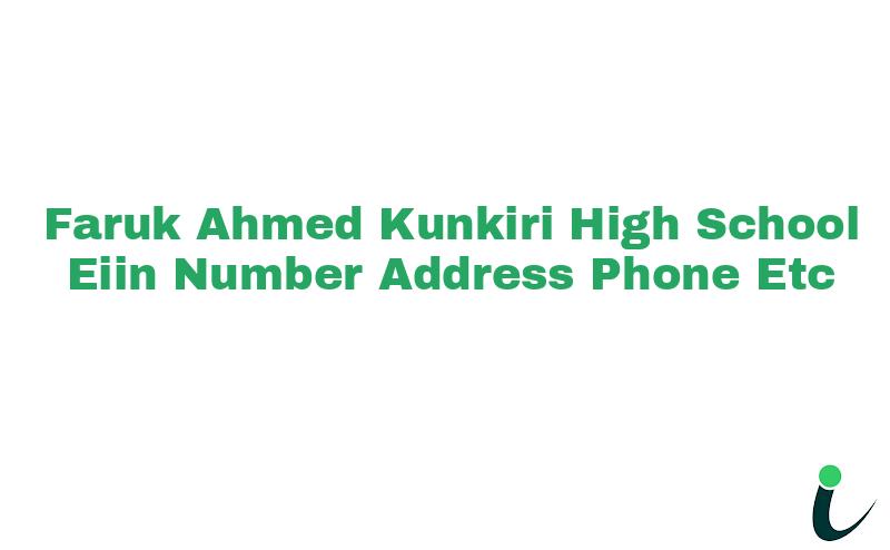 Faruk Ahmed Kunkiri High School EIIN Number Phone Address etc