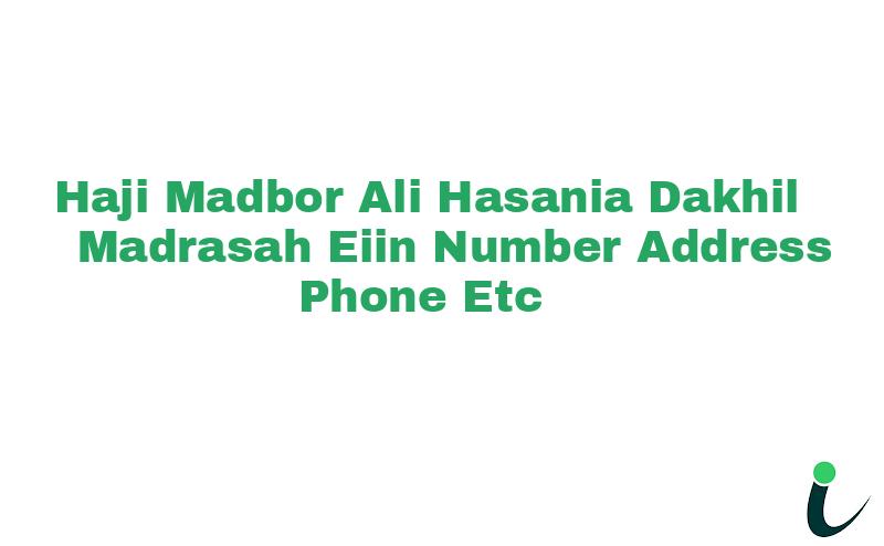 Haji Madbor Ali Hasania Dakhil Madrasah EIIN Number Phone Address etc