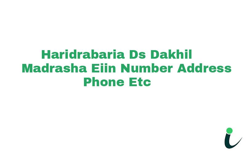 Haridrabaria D.S. Dakhil Madrasha EIIN Number Phone Address etc