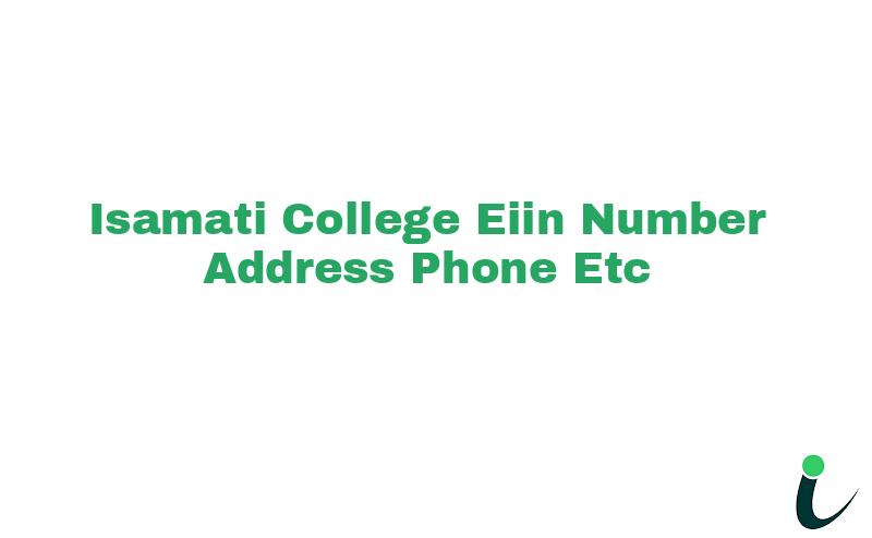 Isamati College EIIN Number Phone Address etc