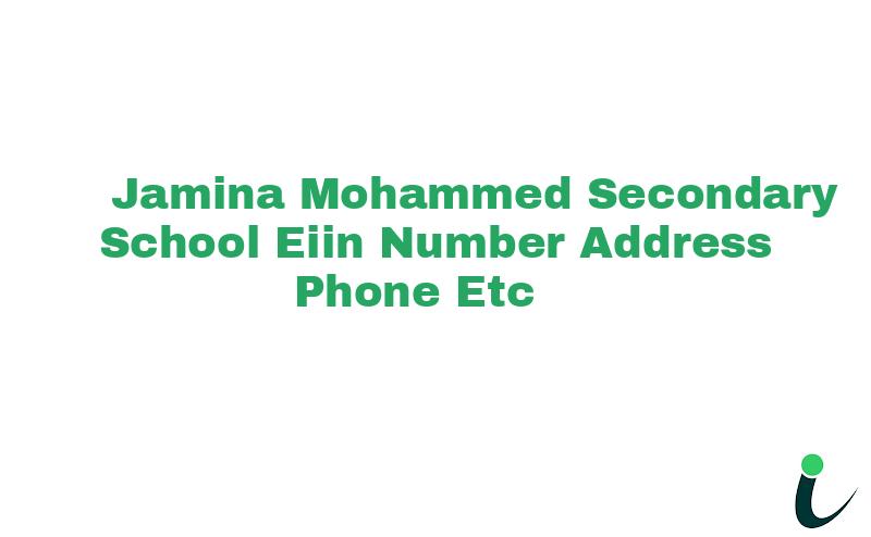 Jamina Mohammed Secondary School EIIN Number Phone Address etc