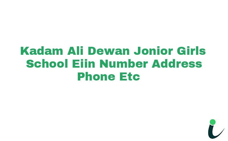 Kadam Ali Dewan Jonior Girls School EIIN Number Phone Address etc