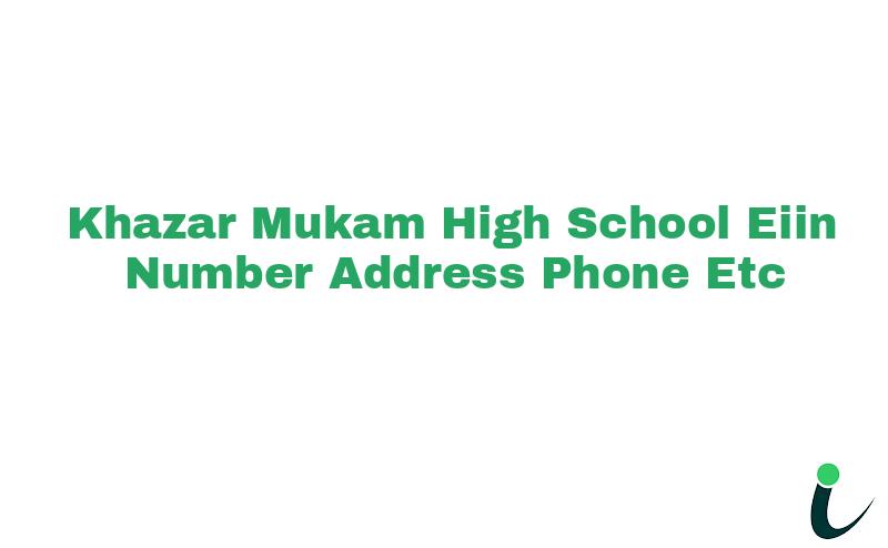Khazar Mukam High School EIIN Number Phone Address etc
