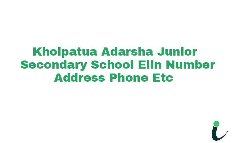 Kholpatua Adarsha Junior Secondary School EIIN Number Phone Address etc