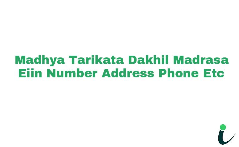 Madhya Tarikata Dakhil Madrasa EIIN Number Phone Address etc