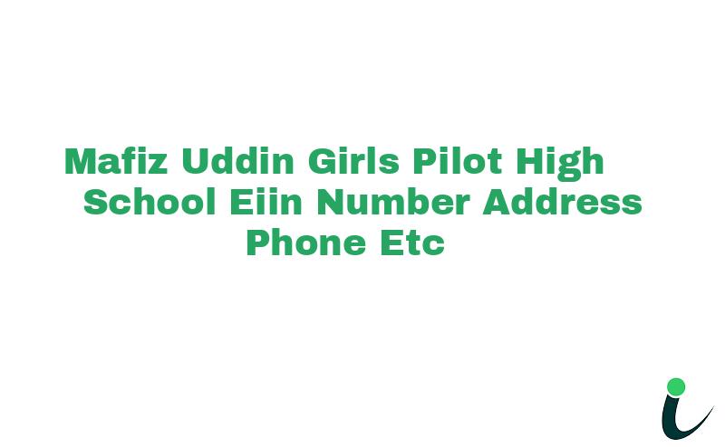Mafiz Uddin Girls Pilot High School EIIN Number Phone Address etc