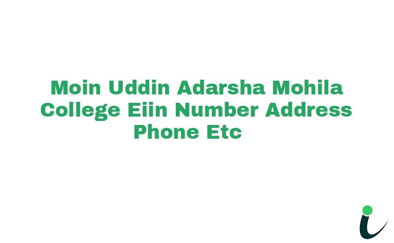 Moin Uddin Adarsha Mohila College EIIN Number Phone Address etc