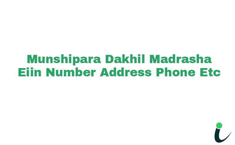 Munshipara Dakhil Madrasha EIIN Number Phone Address etc