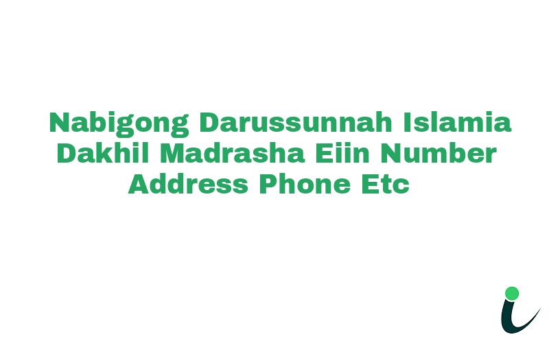 Nabigong Darussunnah Islamia Dakhil Madrasha EIIN Number Phone Address etc