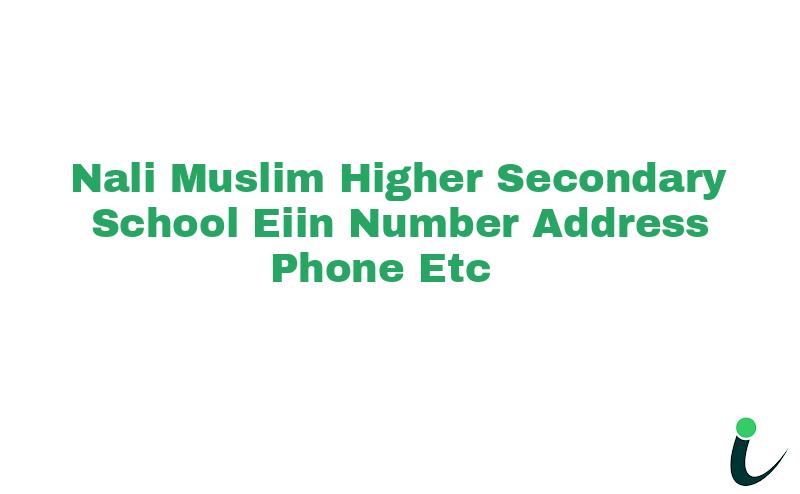 Nali Muslim Higher Secondary School EIIN Number Phone Address etc