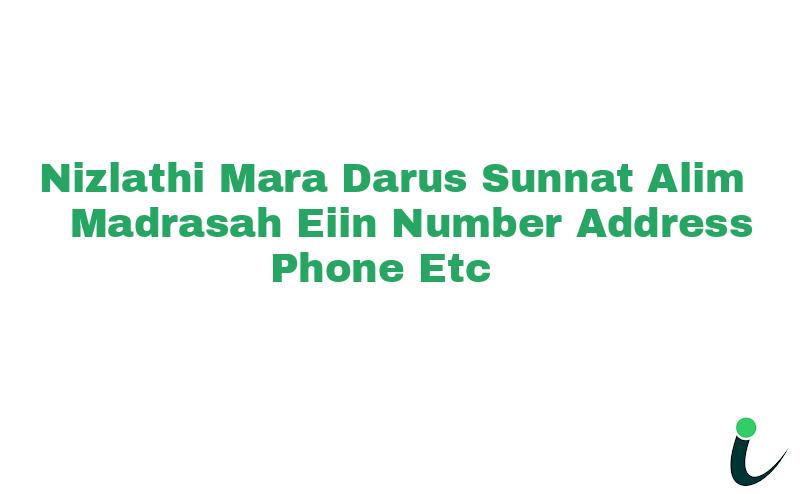 Nizlathi Mara Darus Sunnat Alim Madrasah EIIN Number Phone Address etc