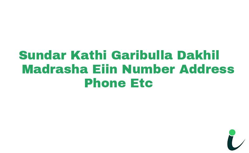Sundar Kathi Garibulla Dakhil Madrasha EIIN Number Phone Address etc