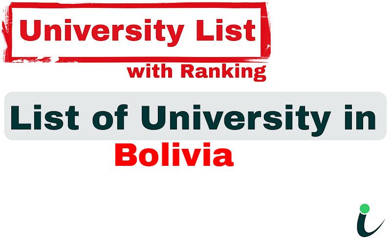 Bolivia all university ranking and list