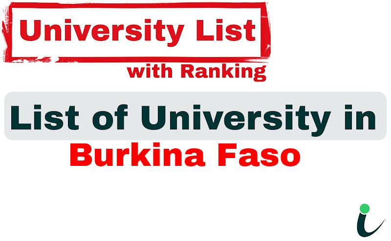 Burkina Faso all university ranking and list