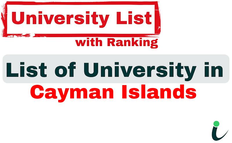 Cayman Islands all university ranking and list
