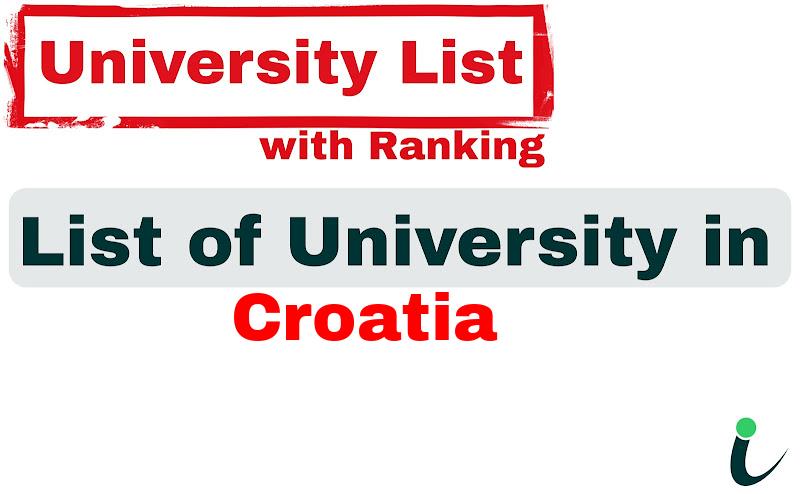 Croatia all university ranking and list