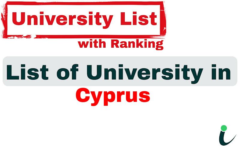 Cyprus all university ranking and list