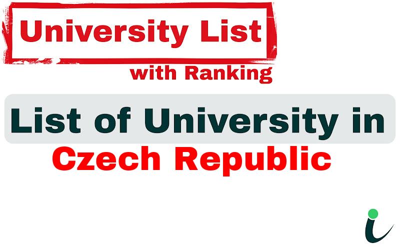Czech Republic all university ranking and list