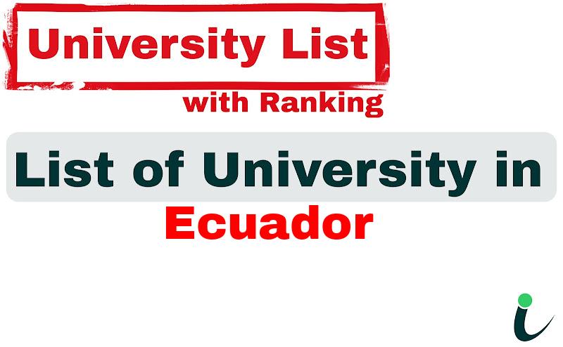 Ecuador all university ranking and list