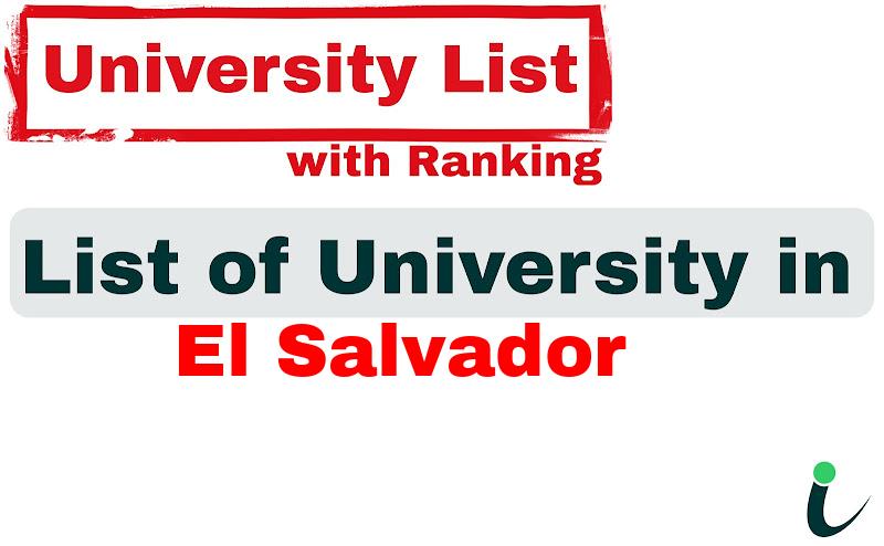 El Salvador all university ranking and list