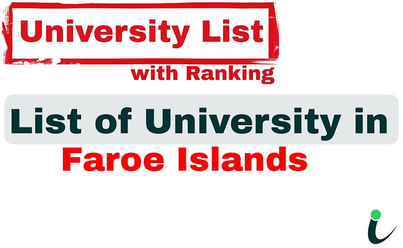 Faroe Islands all university ranking and list