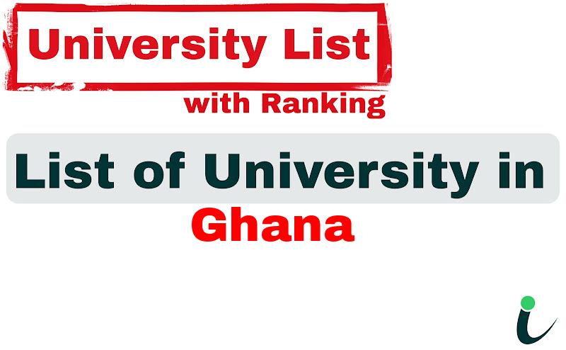 Ghana all university ranking and list