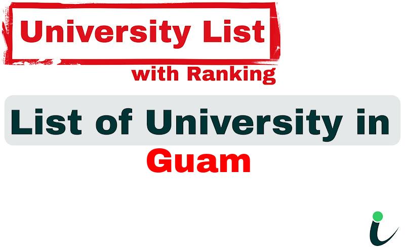 Guam all university ranking and list