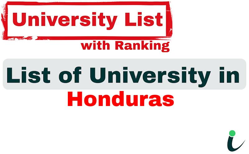 Honduras all university ranking and list