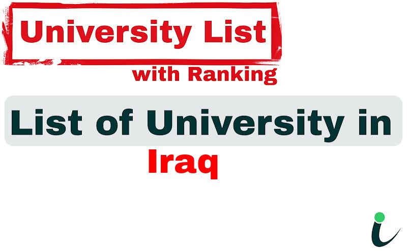 Iraq all university ranking and list