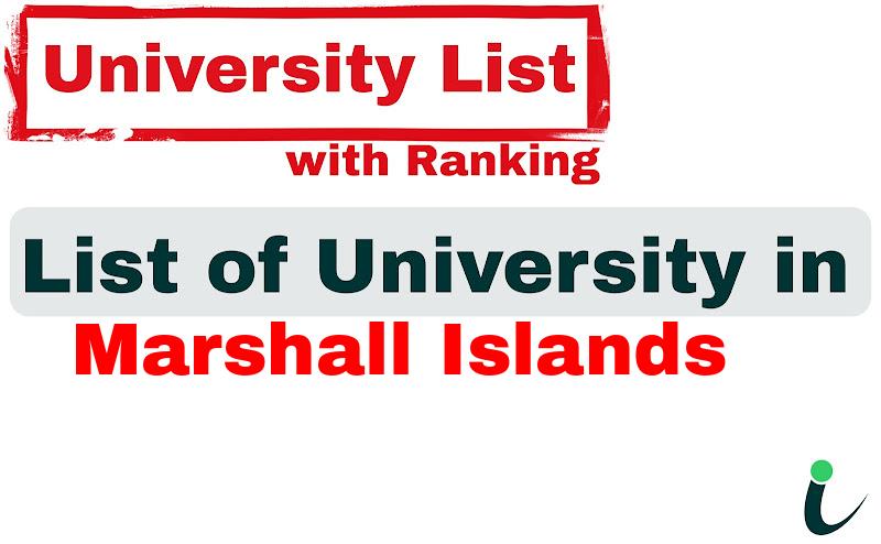 Marshall Islands all university ranking and list