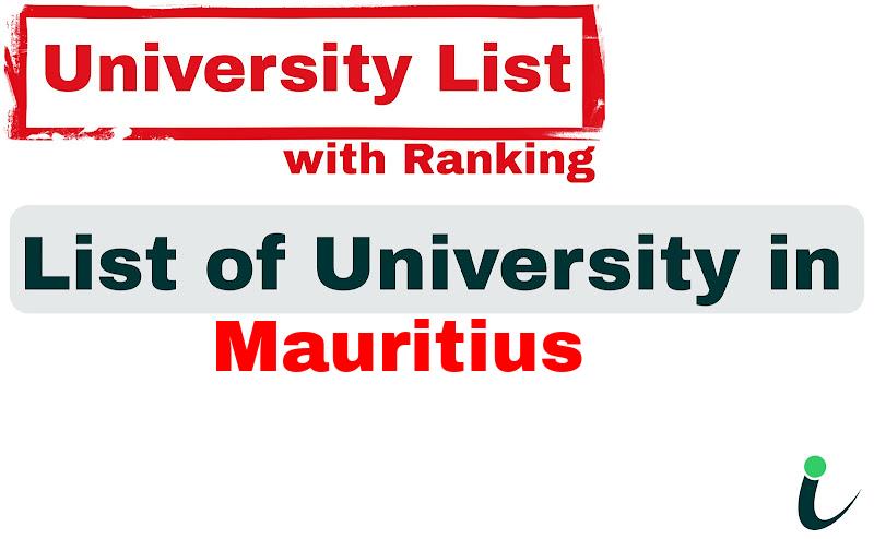 Mauritius all university ranking and list