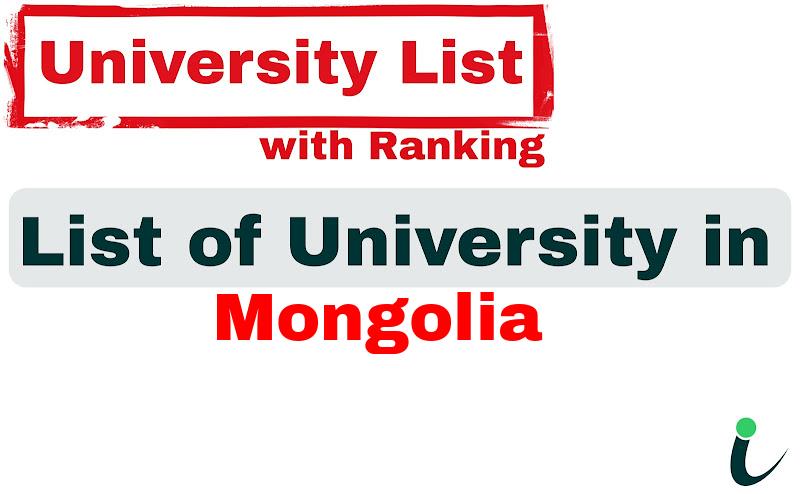Mongolia all university ranking and list