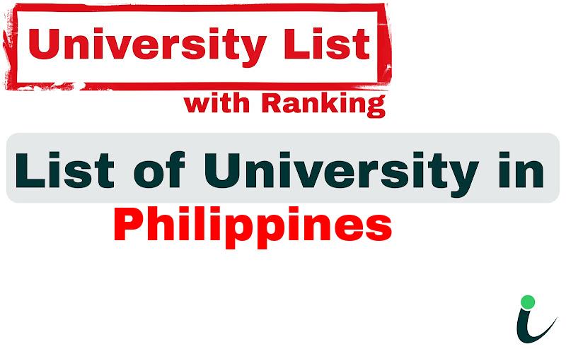 Philippines all university ranking and list