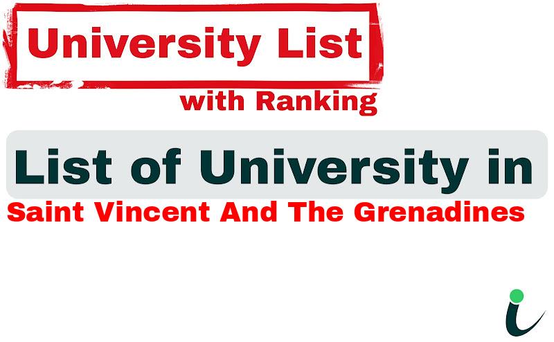 Saint Vincent and the Grenadines all university ranking and list