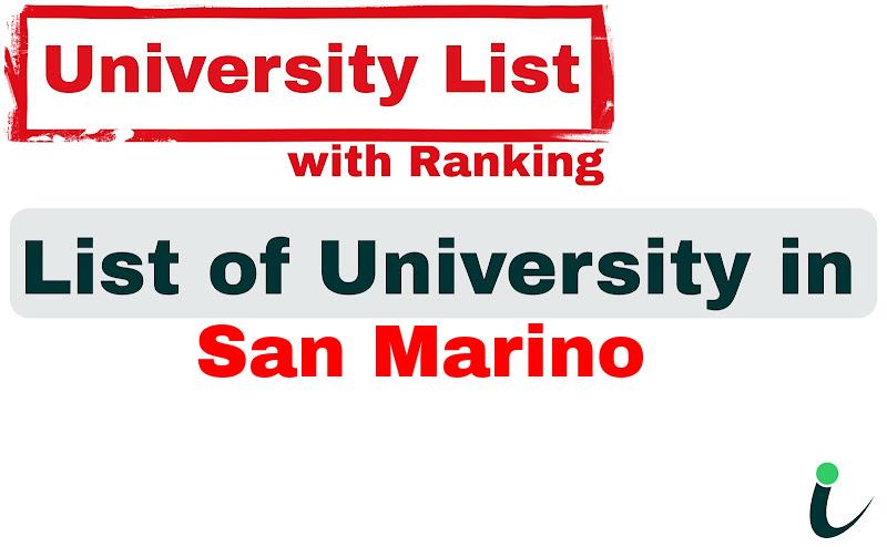 San Marino all university ranking and list