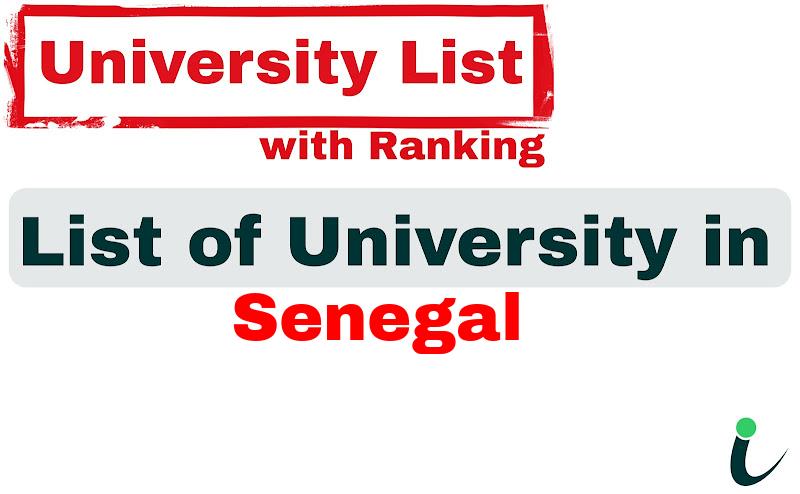 Senegal all university ranking and list