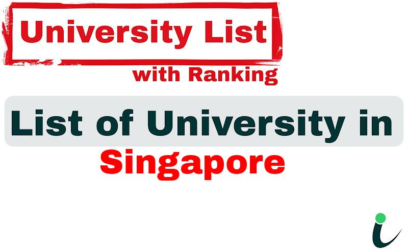 Singapore all university ranking and list