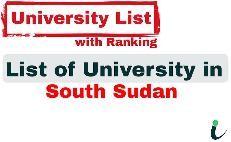 South Sudan all university ranking and list