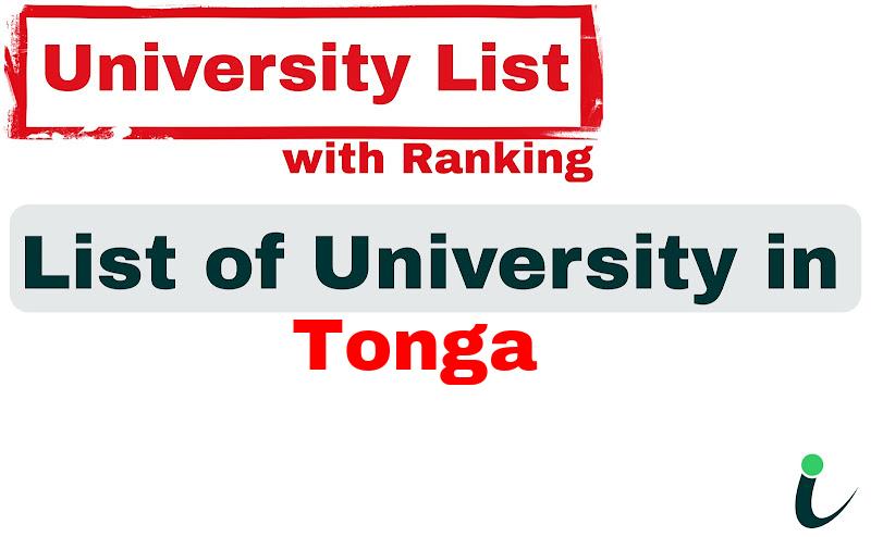 Tonga all university ranking and list