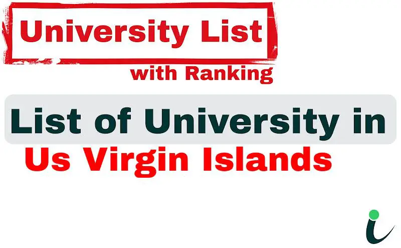 US Virgin Islands all university ranking and list