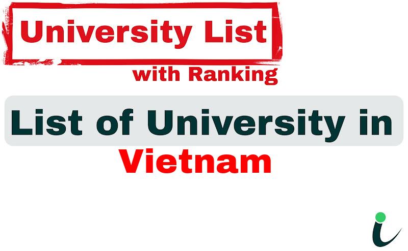 Vietnam all university ranking and list