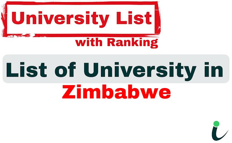 Zimbabwe all university ranking and list